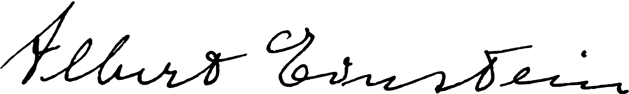 Albert Einstein's signature