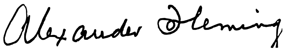 Alexander Fleming autograph signature image