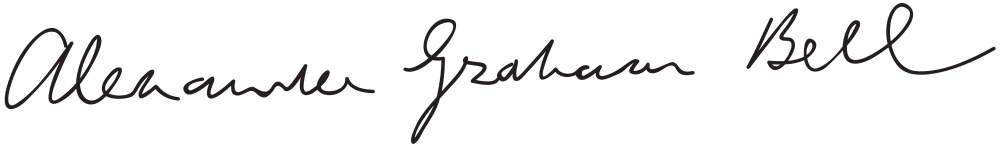 Alexander Graham Bell signature