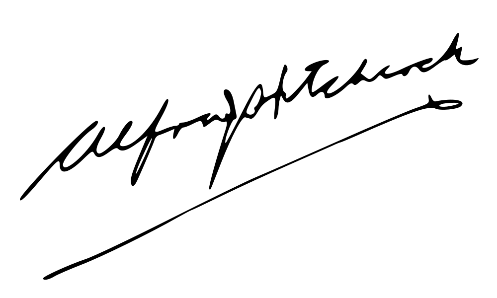 Alfred Hitchcock signature