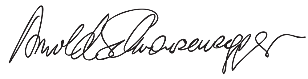 Arnold Schwarzenegger signature