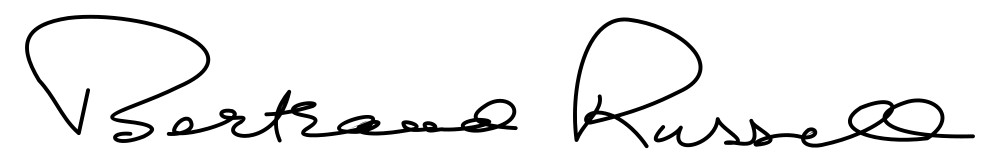 Bertrand Russell signature