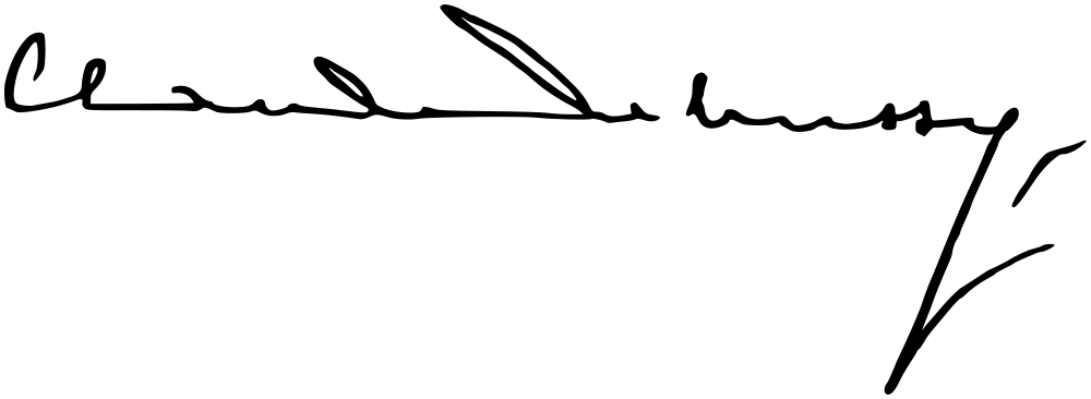 Claude Debussy autograph signature image