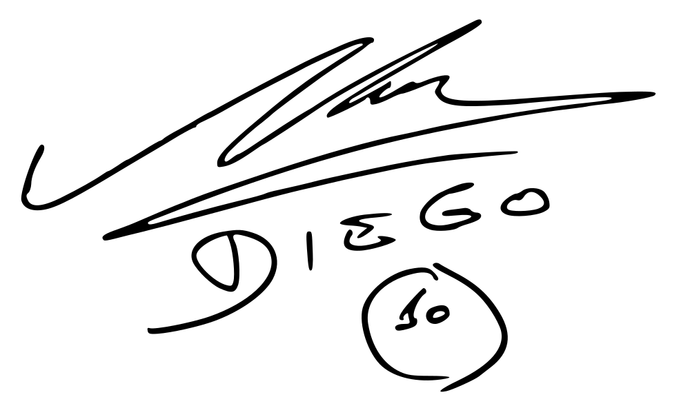 Diego Maradona autograph signature image