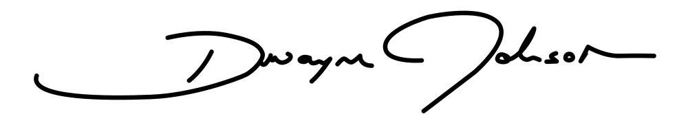 Dwayne Johnson signature