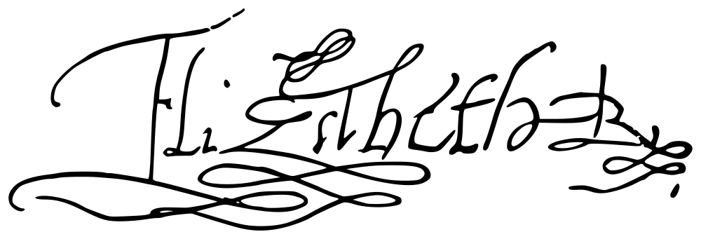 Elizabeth I of England signature