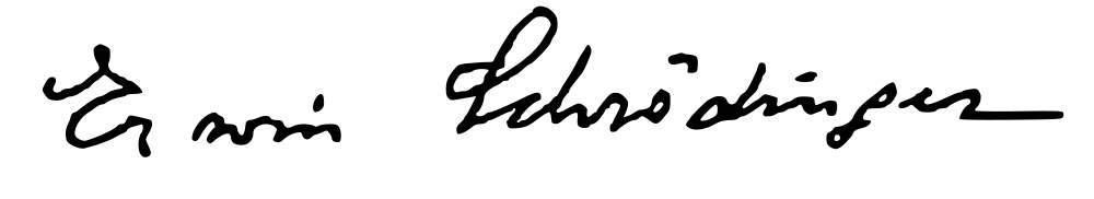 Erwin Schrödinger autograph signature image