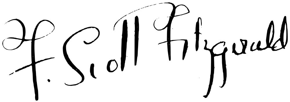 F. Scott Fitzgerald autograph signature image