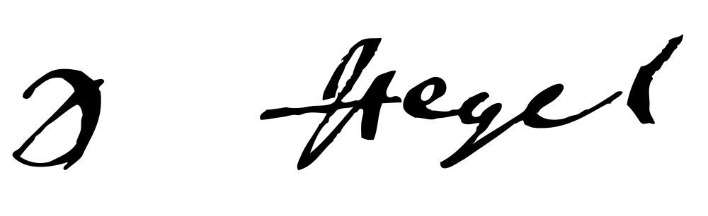 Georg Wilhelm Friedrich Hegel signature