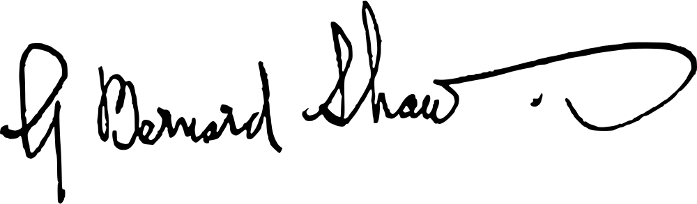 George Bernard Shaw signature