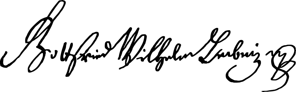 Gottfried Wilhelm Leibniz signature
