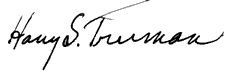 Harry S. Truman signature