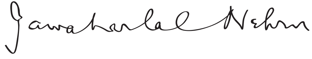 Jawaharlal Nehru signature