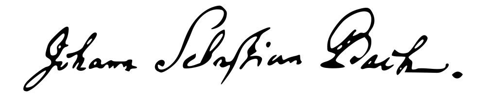 Johann Sebastian Bach signature