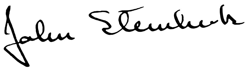 John Steinbeck autograph signature image