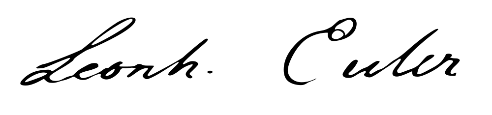 Leonhard Euler autograph signature image