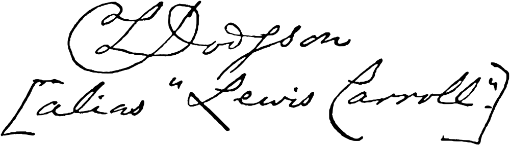 Lewis Carroll autograph signature image