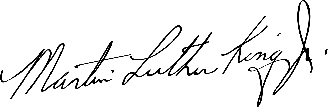 Martin Luther King Jr. signature