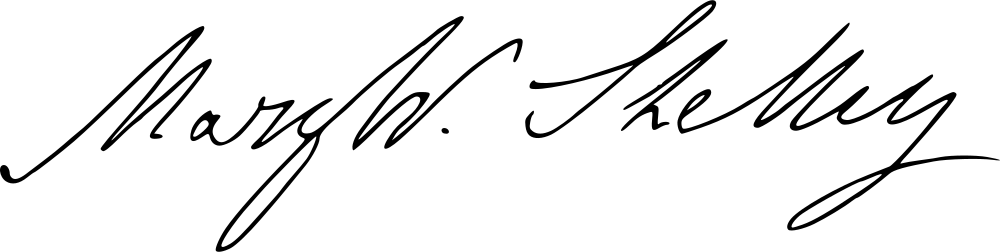 Mary Shelley autograph signature image