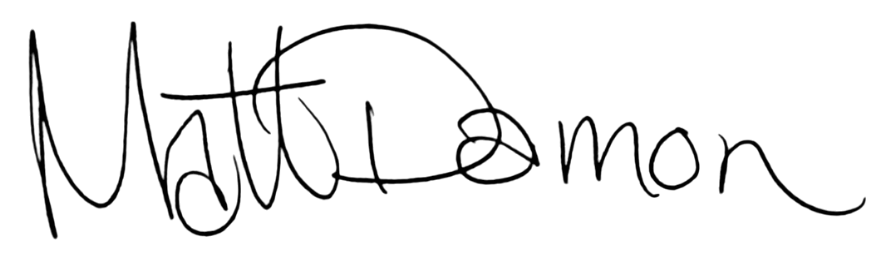 Matt Damon signature