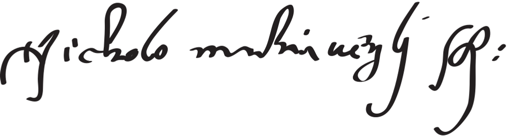 Niccolò Machiavelli signature