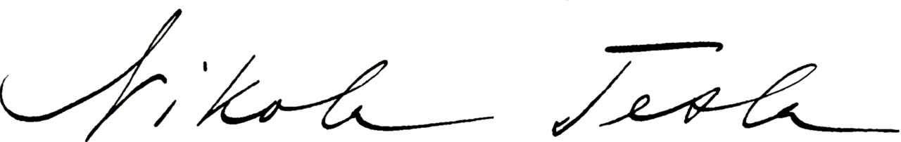 Nikola Tesla signature