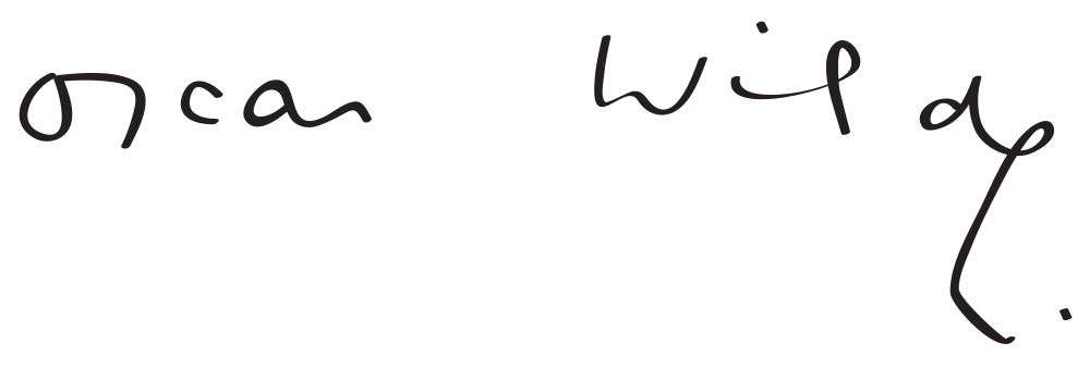 Oscar Wilde signature