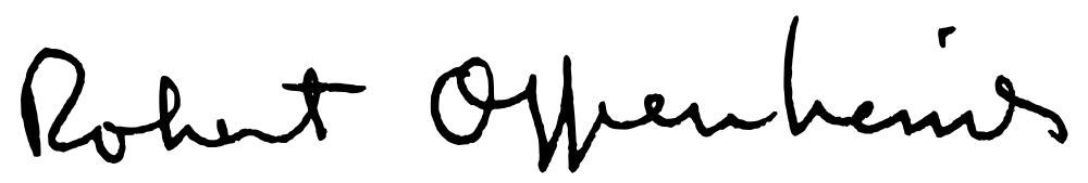 J. Robert Oppenheimer autograph signature image