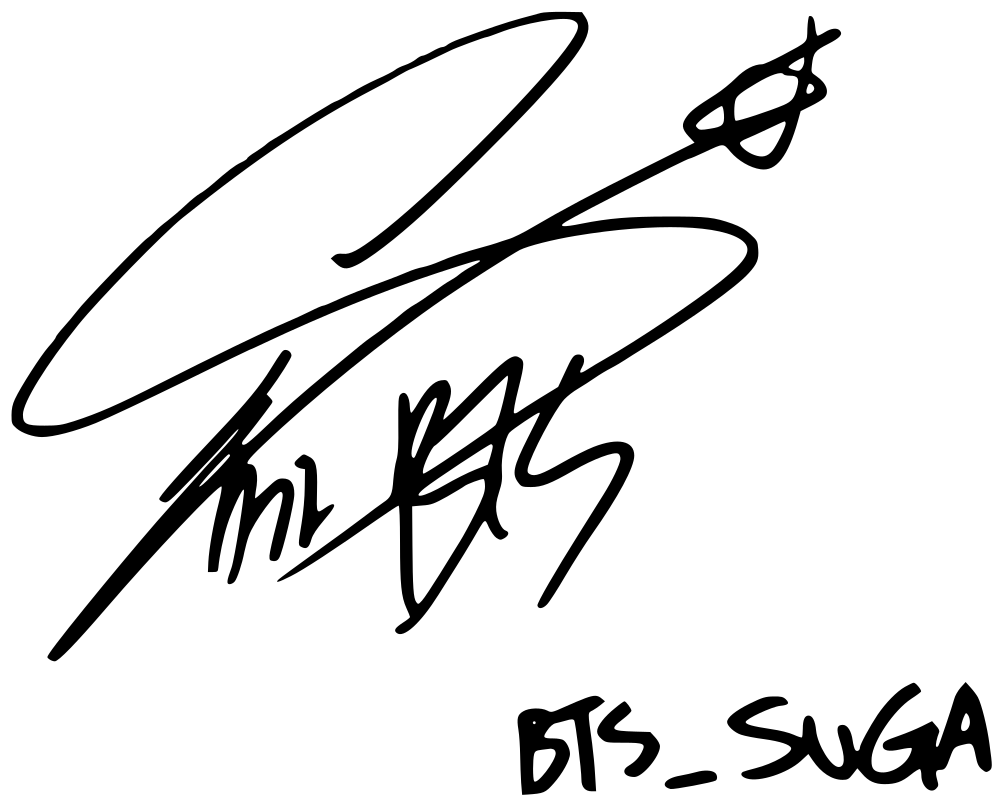 Suga (BTS) signature