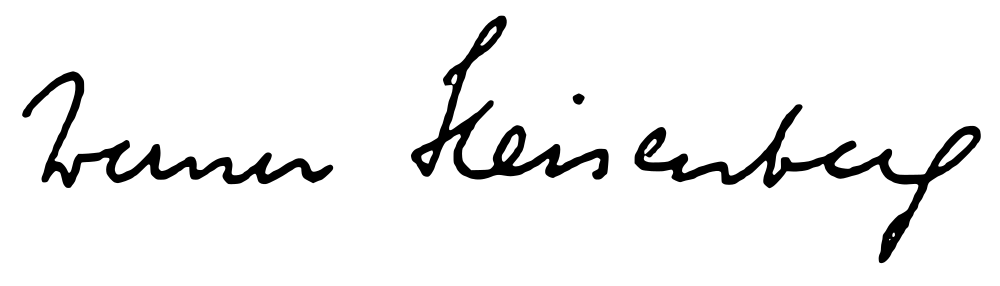 Werner Heisenberg autograph signature image