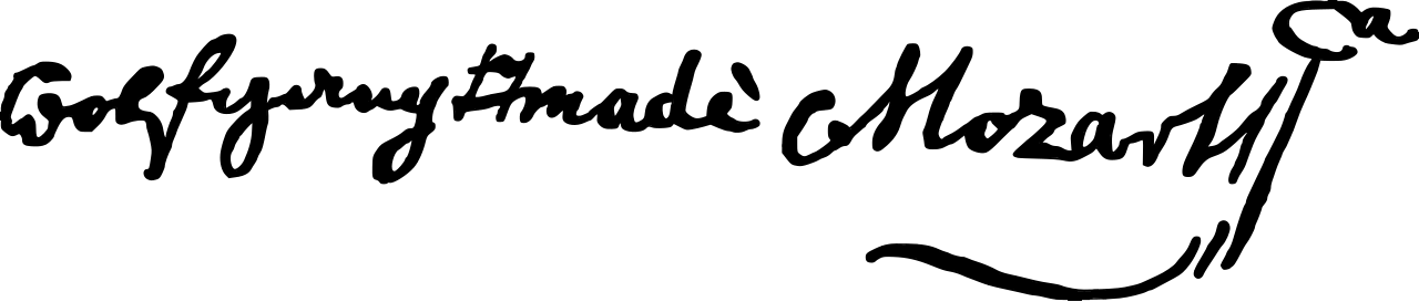 Wolfgang Amadeus Mozart signature